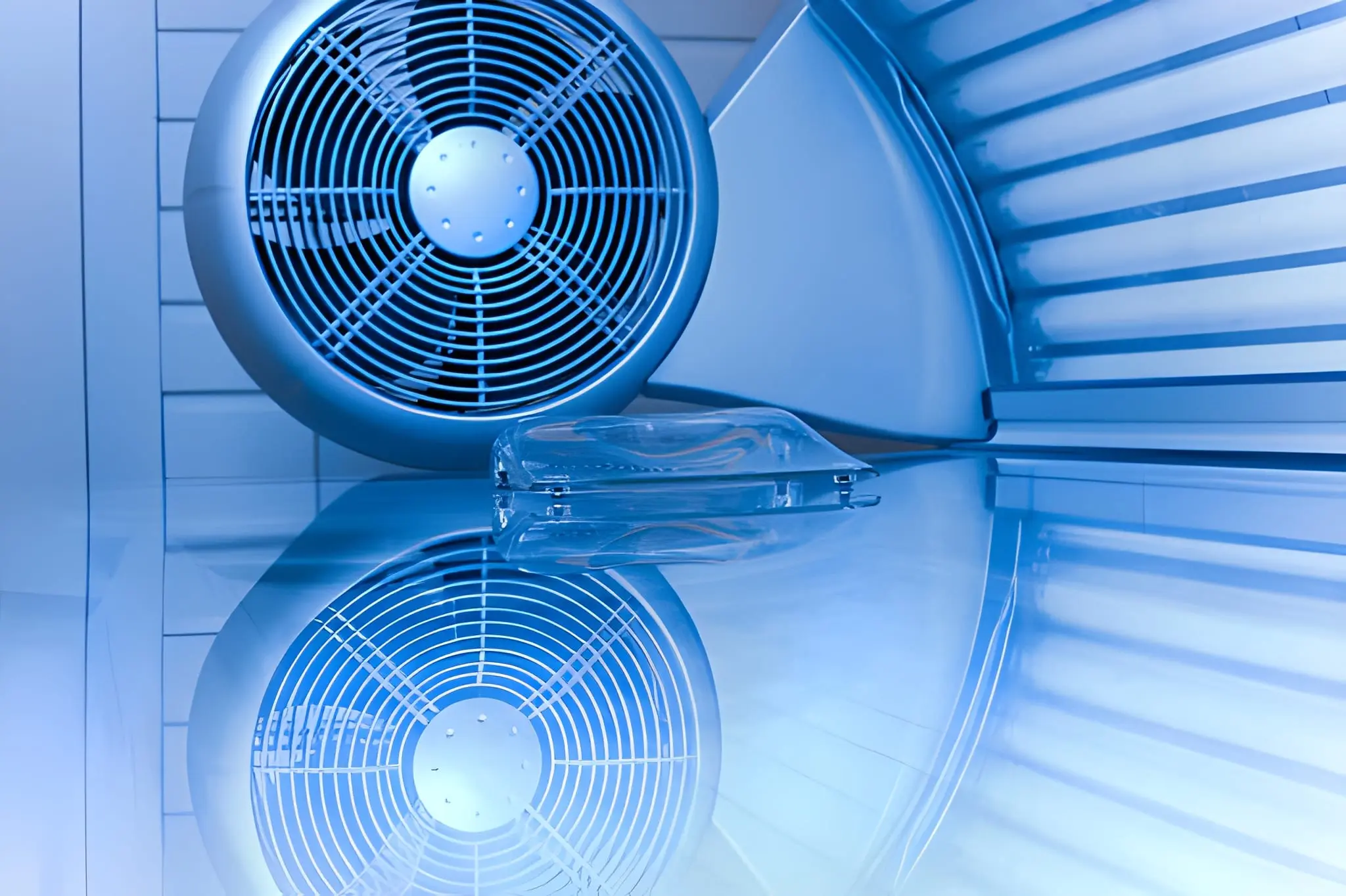 Clean Air Pro technician installing UV light in an HVAC system in Massachusetts to eliminate mold, bacteria, and airborne contaminants.